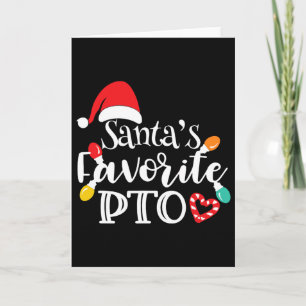 Santas Lieblings-Pto-Weihnachtslichter Santa Hut  Karte