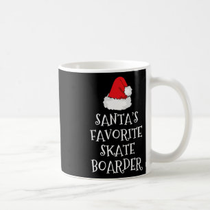 Santas Lieblings-Skateboarder Lustiger Weihnachts- Kaffeetasse