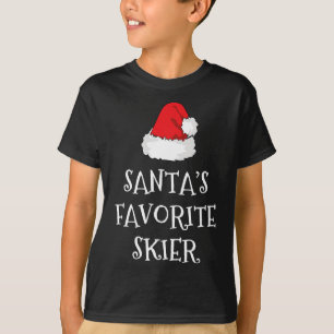 Santas Lieblings-Ski-Chrismtshut lustiger Weihnach T-Shirt