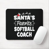 Santa's Lieblings-Softball-Trainer Lustiger Weihna Mousepad (Mit Mouse)