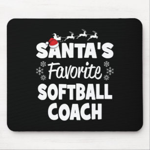 Santa's Lieblings-Softball-Trainer Lustiger Weihna Mousepad