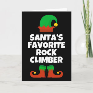 Santas Lieblings-Steinkletterer-Mütze Weihnachten Karte