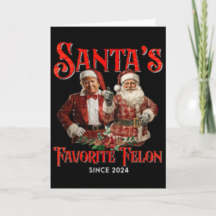 Santas Lieblings-Straftäter seit Weihnachten Xmas Karte