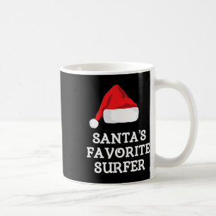 Santas Lieblings-Surfer-Weihnachten Lustiges Xmas Kaffeetasse