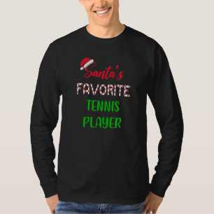 Santas Lieblings-Tennisspieler Lustiger Tennis-Ch T-Shirt