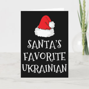 Santas Lieblings-Ukrainischer-Weihnachts-Lustiger  Karte