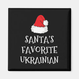 Santas Lieblings-Ukrainischer-Weihnachts-Lustiger Magnet