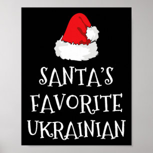 Santas Lieblings-Ukrainischer-Weihnachts-Lustiger Poster