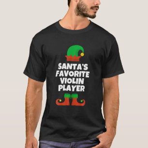 Santa's Lieblings-Violine-Player Weihnachtshut Fun T-Shirt