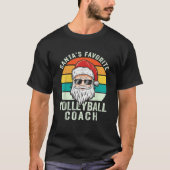 Santa's Lieblings-Volleyballtrainer Weihnachten T-Shirt (Vorderseite)