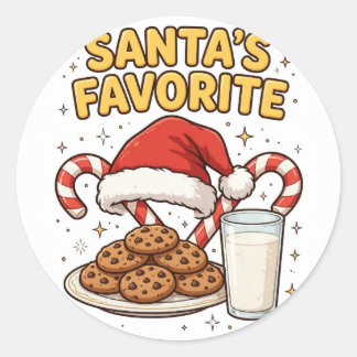 Santas Lieblings-Weihnachtssticker Runder Aufkleber