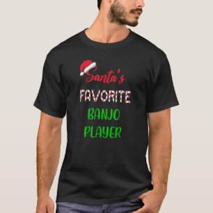 Santas Lieblingsbanjospieler Lustiger Banjo Weihna T-Shirt