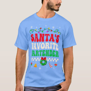 Santas Lieblingsbarkeeper Retro Weihnachten T-Shirt