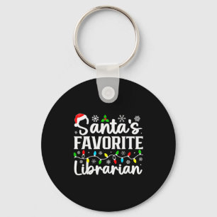 Santas Lieblingsbibliothekarin Lustiges Weihnachte Schlüsselanhänger