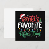 Santas Lieblingsbüro-Team Weihnachten Lustige Arbe (Vorne/Hinten)