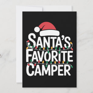 Santas Lieblingscamper Weihnachtslichter Santa Hut Einladung