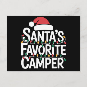 Santas Lieblingscamper Weihnachtslichter Santa Hut Feiertagspostkarte