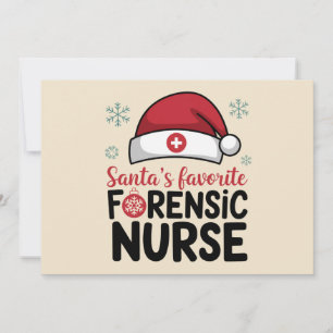 Santas Lieblingsforensische Krankenschwester Lusti Feiertagskarte
