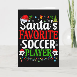 Santas Lieblingsfußballspieler Xmas Lustiger Chris Karte