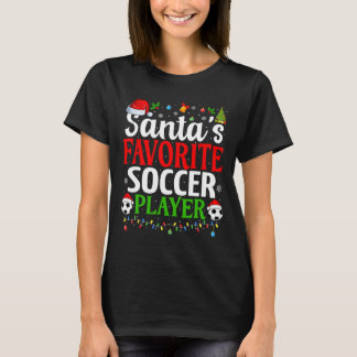 Santa's Lieblingsfußballspieler Xmas Lustiges Chri T-Shirt