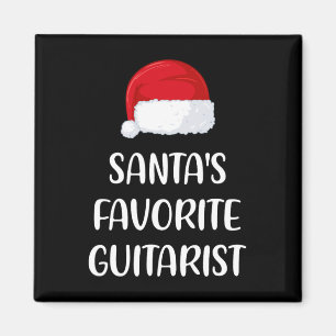 Santas Lieblingsgitarrist Weihnachts-Spaß Gitarre  Magnet