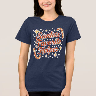 Santas Lieblingshelfer Tri-Blend Shirt