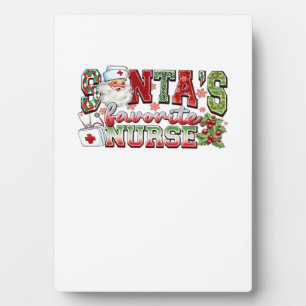 Santas Lieblingskrankenschwester, Frohe Krankensch Fotoplatte
