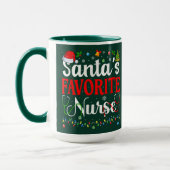 Santas Lieblingskrankenschwester Tasse (Links)