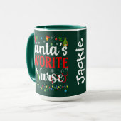 Santas Lieblingskrankenschwester Tasse (Vorderseite Links)