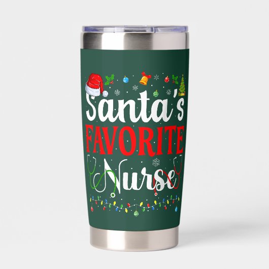 Santas Lieblingskrankenschwester Thermobecher (Vorderseite)