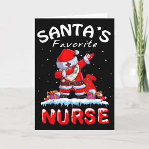 Santas Lieblingskrankenschwester Weihnachtsspaß Da Karte