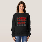 Santas Lieblingslama hässlicher Weihnachtspullover Sweatshirt (Vorne ganz)