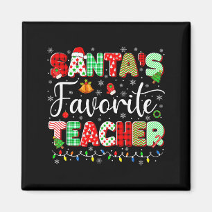 Santas Lieblingslehrer Weihnachten Matching Xmas I Magnet