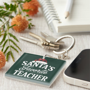 Santa's Lieblingslehrer Weihnachten unterrichtet S Schlüsselanhänger