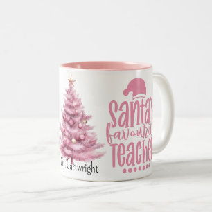 Santa's Lieblingslehrer Zweifarbige Tasse