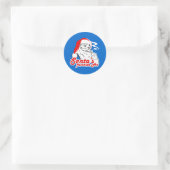 SANTA'S LIEBLINGSLEITER HO RUNDER AUFKLEBER (Tasche)
