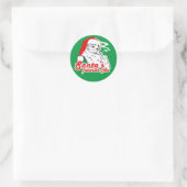 SANTA'S LIEBLINGSLEITER HO RUNDER AUFKLEBER (Tasche)