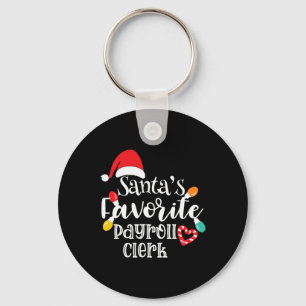 Santas Lieblingslohnbuchhalter-Weihnachtsbeleuchtu Schlüsselanhänger