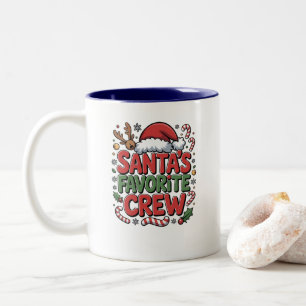 Santa's Lieblingsmannschaft Zweifarbige Tasse