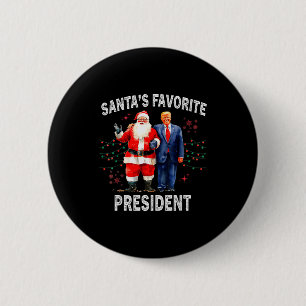 Santas Lieblingspräsident Lustiger Trump Button