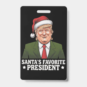 Santas Lieblingspräsident lustiger Trump Weihnacht Ausweis