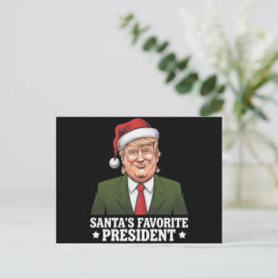Santas Lieblingspräsident lustiger Trump Weihnacht Feiertagspostkarte