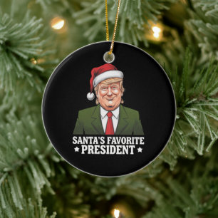 Santas Lieblingspräsident lustiger Trump Weihnacht Keramik Ornament