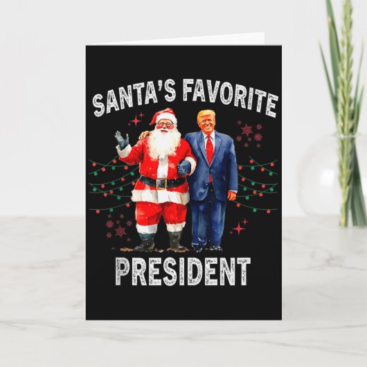 Santas Lieblingspräsident Lustiges Trump Tank Top Karte (Vorderseite)