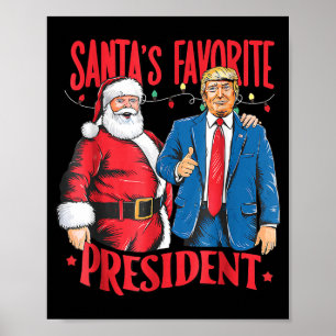 Santas Lieblingspräsident Santa Trump Tanz Chris Poster