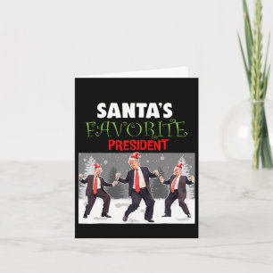 Santas Lieblingspräsident Santa Trump Tanz Lustig Karte