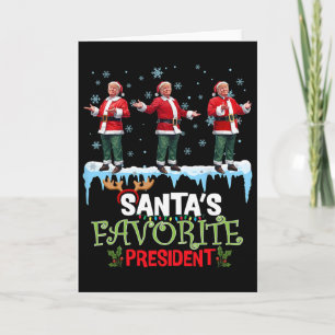Santas Lieblingspräsident Santa Trump Tanz Lustig Karte