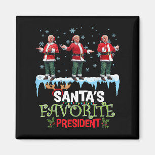 Santas Lieblingspräsident Santa Trump Tanz Lustig  Magnet
