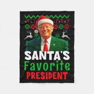 Santas Lieblingspräsident Santa Trump Xmas Weihnac Fleecedecke