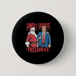 Santas Lieblingspräsident Trump Weihnachts-Pyjama  Button
